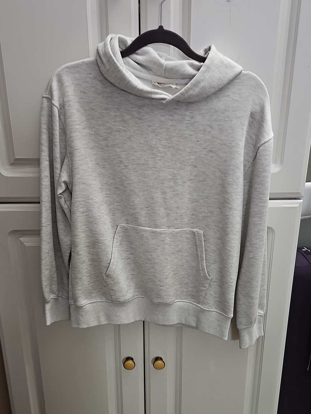 ⚜️Women's Light Gray Pullover Hoodie with Kangaroo Pocket